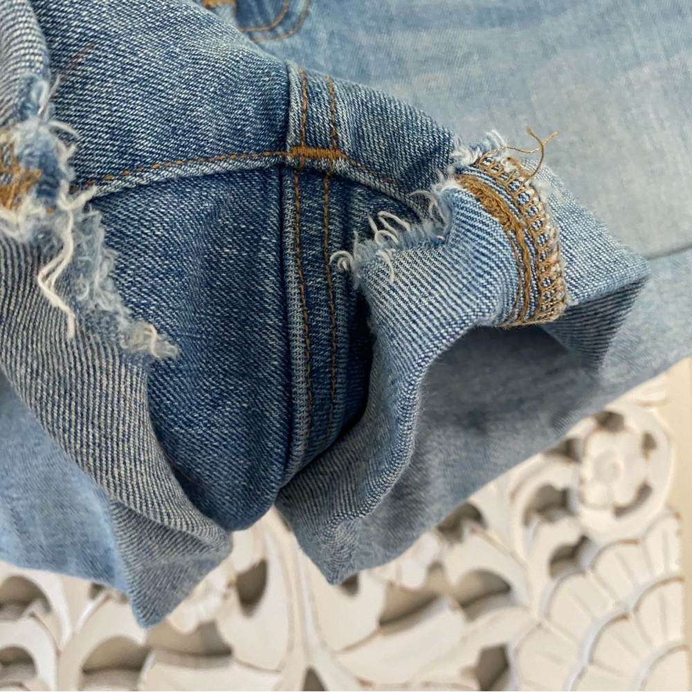 Madewell The Curvy Perfect Vintage Denim Jean Shorts Rolled Hem Sz 26 Boho - Picture 3 of 9